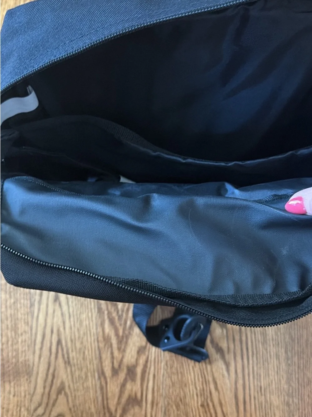 Gray and Black laptop bag
